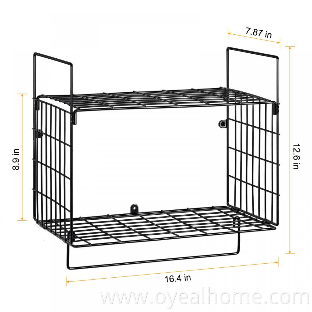 2 Layers Bathroom Items Organization With Towel Bar